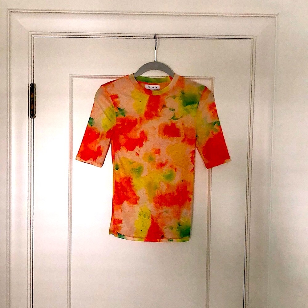 TOPSHOP mesh short sleeve tee